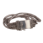 Sterling Silver - SILPADA Bali Wheat & Byzantine Chain 7.5" Heavy Bracelet - 64g