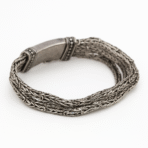 Sterling Silver - SILPADA Bali Wheat & Byzantine Chain 7.5" Heavy Bracelet - 64g - Image 2